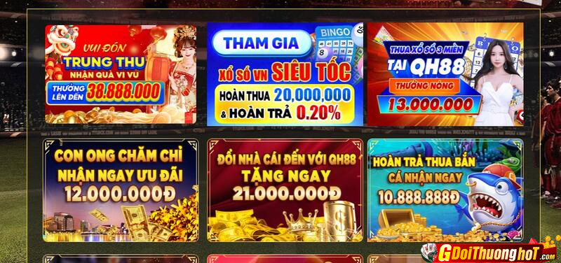 Cập nhật các chương trình Khuyến mãi mới nhất QH88 năm 2023 cho người chơi