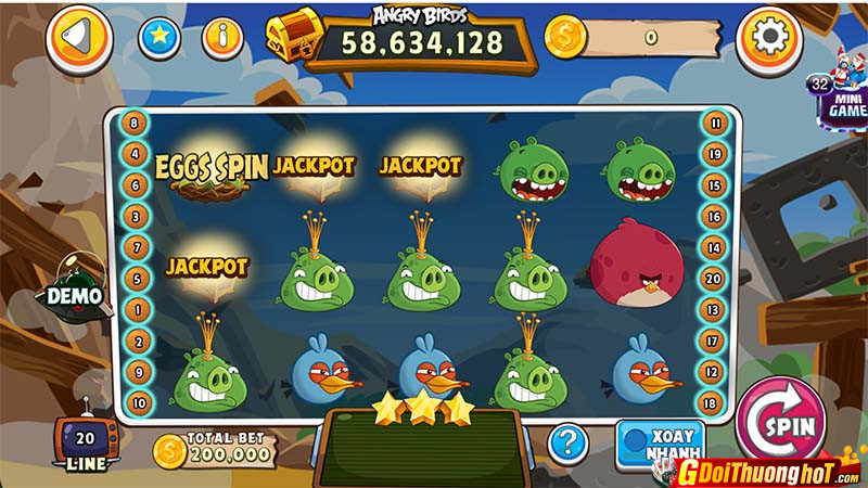 Angry bird Slot trò chơi cá cược làm giàu dễ nhất tại thị trường Việt Nam 